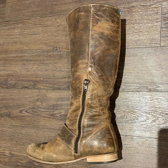 Fluevog Radio brown leather knee boots women size 9 - Picture 9 of 16